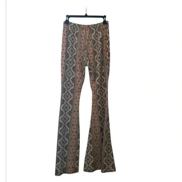 High waisted Bell Bottom Boho Pants, Brown, Black, Navy size Medium. - Picture 1 of 5